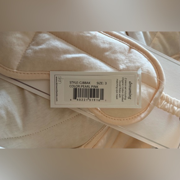 Skin Organic Cotton Quilted Robe – Pearl Pink (Style CJ88AK) - Picture 2 of 3